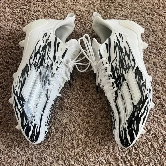 Adidas Adizero 12.0 Poison Football Cleats Men's Sizes Black White Sz 16 - Picture 6 of 13
